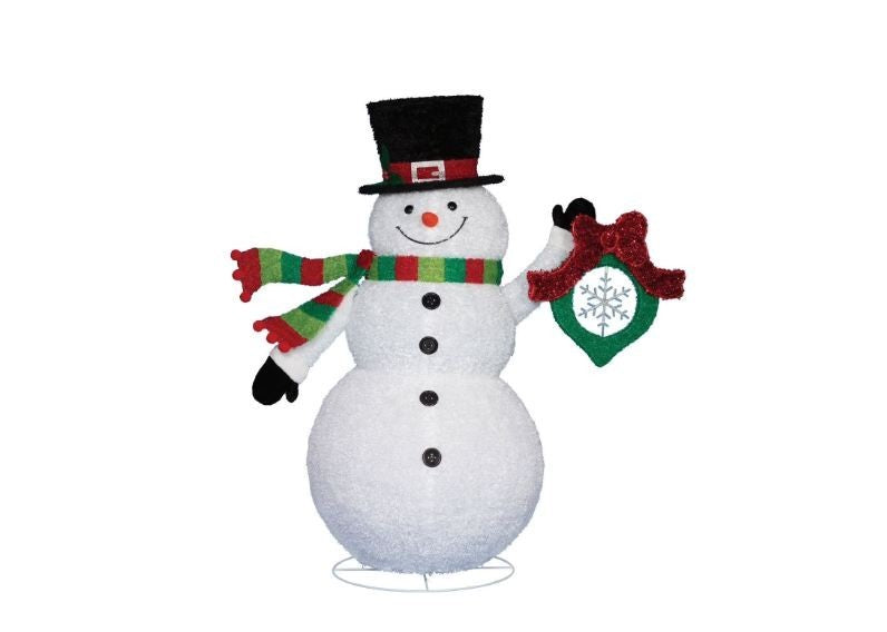 6ft Pre-Lit Twinkling Pop-Up Snowman with Wreath by Member's Mark
